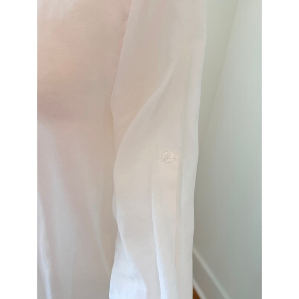 Summersalt The Silky Luxe Short Effortless Shirtdress Swim Cover-Up White Medium - Picture 5 of 7